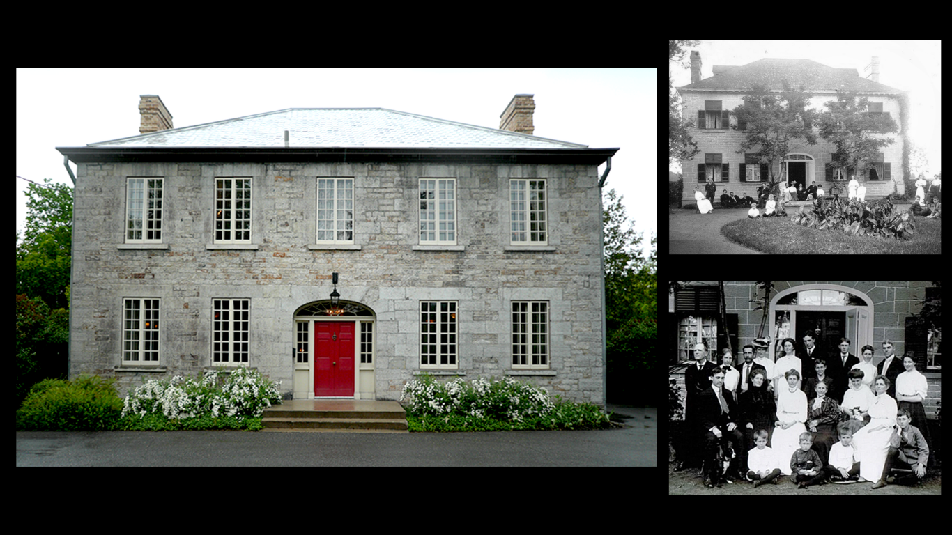 Maplelawn House with historic photographs of the house and its residents.